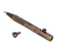 RiToEasysports Mini Ballpoint Pen Brass Pocket Stylo avec Lèvres Keychain pour une Expérience de Rédaction Portable de Rédaction de Voyage de Bureau (Millésime Noir)