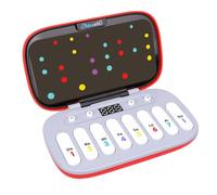 RiToEasysports Mini Jouet de Piano pour Enfants, Instrument de Musique Portable à LED avec Modes Lumineux et Sonores, Clavier éducatif Interactif pour Enfants de 4 à 6 Ans (Rouge)