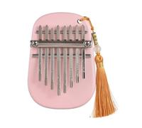 RiToEasysports Mini Kalimba Cuano Piano Instrument de Musique Portable Sapele Wood 8 Keys Party Débutants Visites Cadeaux Pink Purple Brown (10.5x7.5x2,6 cm)