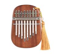 RiToEasysports Mini Kalimba Cuano Piano Instrument de Musique Portable Sapele Wood 8 Keys Party Débutants Visites Cadeaux Pink Purple Brown (10.5x7.5x2,6 cm)