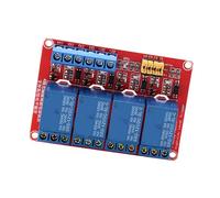 RiToEasysports Module de Relais Optocoupleur 4 Canaux, Carte de Commande de Relais 5 V/12 V/24 avec Déclencheur de Niveau Haut et Bas, Conception Tolérante aux Pannes pour les Projets de Bricolage