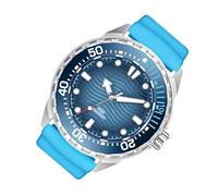 RiToEasysports Montre de Plongée à Quartz à énergie Solaire, Résistante à l'eau jusqu'à 300 M avec Bracelet en Silicone Lumineux, pour Hommes Femmes Plongée en Plein Air Natation Affaires (Blue)