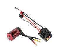 RiToEasysports Moteur sans Balais 1200 W, 4 Pôles, 12 Emplacements, Rotor à Couple élevé, Couvercle en Aluminium CNC avec ESC 80 A, pour Camion de Voiture 1/8 RC (3100KV)