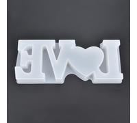 RiToEasysports Moule en Silicone LOVE pour Projets Artisanaux, Doux et Haute Transparence, Permet des Designs Créatifs, Idéal pour L'imagination des Enfants, 3,1 X 7,9 X 0,8 Pouces