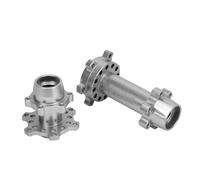 RiToEasysports Moyeux Hexagonaux de Roue de Moto, Moyeu Hexagonal de Roue Avant et Arrière en Aluminium RC pour Moto électrique LOSI 1/4 Promoto MX (Silver)