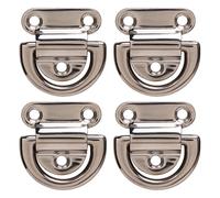 RiToEasysports Oeil de Garniture de Pliage de qualité Marine, Acier Inoxydable 4 Ensembles D Anneaux Pont Pad Pliant Oeil pour Remorque Marine Bateau Camion Ancre