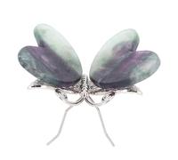 RiToEasysports Ornement d'insecte en Fluorite fabriqué à la Main, Motifs de Couleurs Uniques, Décoration de Bureau pour la Méditation, l'espace de la Maison, du Bureau, Pièce d'art en Cristal