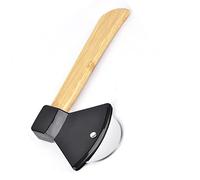 RiToEasysports Outil de -Pizza Résistant à la Rouille, Manche en Bambou en Acier 430, Couvercle en PP pour la Cuisine 8,3x3,9x3,1 Pouces (BLACK)