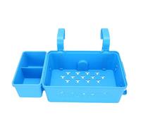 RiToEasysports Panier de Rangement, Organisateur Suspendu de Grande capacité étanche avec Porte-gobelets pour Accessoires de Piscine, Bac de Rangement en Plastique au Bord de la Piscine 12,4 X 8,7 X