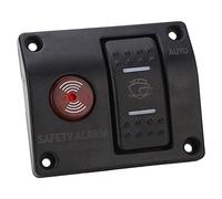 RiToEasysports Panneau de Commutation de Pompe de Cale à 3 Voies, Interrupteur à Flotteur de Pompe de Cale en ABS, Arrêt Automatique avec Lumière LED, Contrôle du Capteur de Niveau d'eau pour (DC24V)