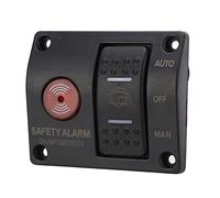 RiToEasysports Panneau de Commutation de Pompe de Cale à 3 Voies, Interrupteur à Flotteur de Pompe de Cale en ABS, Arrêt Automatique avec Lumière LED, Contrôle du Capteur de Niveau d'eau pour (DC12V)