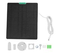 RiToEasysports Panneau Solaire, Chargeur Solaire ETFE 10W, Panneaux D'alimentation Solaires pour Caméras de sécurité avec Support Réglable, Câble étanche IP66 de 7,2 Pieds (WHITE)