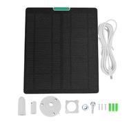 RiToEasysports Panneau Solaire, Panneau Solaire 10 W pour Caméra de sécurité, Panneaux de Chargeur Solaire avec Câble étanche IP65 de 9,8 Pieds, Support Réglable Compatible avec Anneau (WHITE)