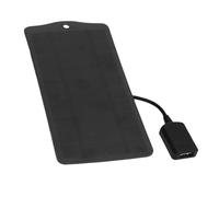 RiToEasysports Panneau Solaire USB, Panneaux D'alimentation de Chargeur Solaire USB 5 W avec Silicium Monocristallin à Haute efficacité pour le Chargement de Téléphone en Plein Air, Camping (BLACK)