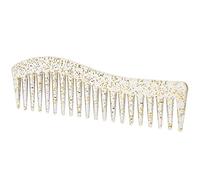 RiToEasysports Pas de Manche de Démêlage à un Grand Salon de Salon Peigne à Dents Larges, Résistance à Haute Température, Glisse du Cuir Chevelu Lisse, Facile à Tenir, 7 X 2 Pouces de Peigne en