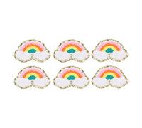 RiToEasysports Patchs de Couleur Vive, 6 Pièces, à Repasser sur Vêtements, pour Projets de Broderie DIY, Matériel en Coton pour Filles et Garçons