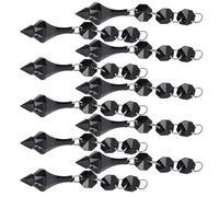 RiToEasysports Pendentif en Cristal Design Cône Irrégulier pour Lustres, Ornement Acrylique 10 Pièces pour Ameublement/arbre de Noël (BLACK)