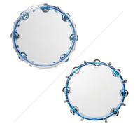 RiToEasysports Performance 10 Pouces Tambourin Portable Ensemble de Batterie Instrument de Musique avec clé de Réglage Rouge (BLUE)