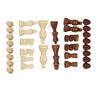 RiToEasysports Pièce D'échecs Internationale de 32 Pièces, Ensemble de Pièces de Jeu D'échecs Staunton Standard International en Bois sans Jouet Interactif D'échiquier