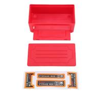 RiToEasysports Pièces RC, Boîte à Outils Simulée RC, étuis de Rangement Décoratifs en ABS avec Autocollants pour Télécommandes Tout-Terrain et Modèles de Véhicules D'ingénierie (Rouge)