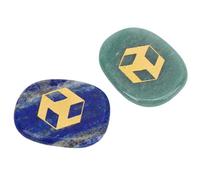 RiToEasysports Pierres de Cristal de Chakra avec Motif Géométrique doré, Pierres de Guérison Lapis-lazuli et Aventurine pour la Méditation, Cadeaux Spirituels pour la Décoration de la Maison des
