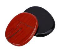 RiToEasysports Pierres de Cristal de Chakra Rouges et Noires, Pierres de Guérison à Motif Géométrique doré pour la Méditation, Décor de Yoga, Cadeaux Spirituels pour Femmes et Hommes