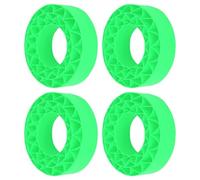 RiToEasysports Pneus en Silicone Doux, Couleur Vibrante Améliore la durabilité, Insert de Pneu en Silicone 4pcs pour SCX10 III, Performance Professionnelle et compatibilité avec un Ensemble de (GREEN)