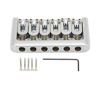 RiToEasysports Pont de Guitare électrique, Pont Fixe de 76 Mm avec clé à Vis pour Mise à Niveau de Guitare électrique (SILVER)