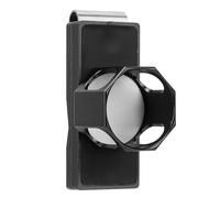 RiToEasysports Porte-Craie de Billard, étui à Craie pour Queue de Billard Rond Intérieur Octogonal Portable Magnétique avec de Ceinture Silencieux, pour Les Joueurs de et Les Tournois (Black)