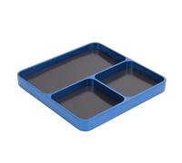RiToEasysports Porte-Outil de Réparation de Vis RC, Aluminium Alloy 3 Grilles Plaque de Rangement Séparée Élégant Look pour Le Bateau d'avion RC Car (Bleu foncé)