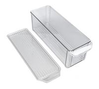 RiToEasysports Poubelle de Rangement Transparente de qualité Alimentaire, Rangement Multifonctionnel de Grande capacité pour Garde-manger Salle de Bain 1 X Poubelle 1 X Couvercle (Étroit et haut