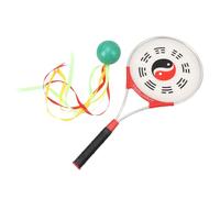 RiToEasysports Raquette de Tai Chi, Ensemble D'exercices de Balle de Tai Chi en Alliage D'aluminium Léger avec 1 Raquette 3 Balles 1 Sac de Rangement, pour L'entraînement de Remise en Forme des