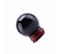 RiToEasysports Rare Ball en Verre Naturel avec Une Base Debout pour Le Collecteur de Cadeaux de Noël Méditation de 40 Mm de Balle Noire