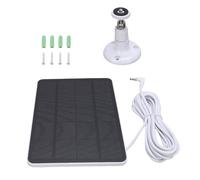 RiToEasysports Rings Chargeur Solaire, Panneau Solaire 4 W pour Caméra de sécurité Chargeur Solaire 4 W avec USB IP66 Support Réglable à 360° Câble de 9,8 Pieds pour Caméras à Batterie (WHITE)