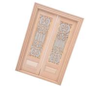 RiToEasysports Ritoeasysports - Porte de maison de poupée - Mastab 1:12 - Mini meuble de maison de poupée DIY - Non laqué (double porte)