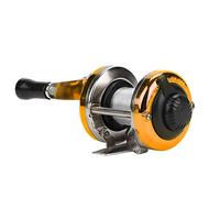 RiToEasysports Roue de pêche portable légère de pêche sur glace pour le moulage extérieur, construction fixe pour la pêche de rivière, capacité de ligne de 100 m, bleu métallique (GOLD)