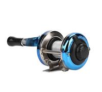 RiToEasysports Roue de pêche portable légère de pêche sur glace pour le moulage extérieur, construction fixe pour la pêche de rivière, capacité de ligne de 100 m, bleu métallique (BLUE)