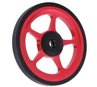 RiToEasysports Roue Rattern Aluminium Roue Facile pour Une Rotation Lisse sur des Surfaces Plates pour Les Cyclistes avec Une Vis de Fixation Noire (Noir et Rouge)