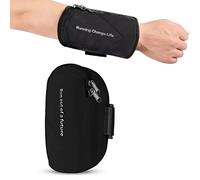 RiToEasysports Sac de Bras, Tissu Oxford Imperméable Taille Réglable 2 Poches Pochette de Bras Respirante pour Clés de Téléphone