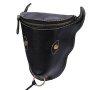 RiToEasysports Sac de Taille, Pochette de Taille Vintage en Cuir PU pour Hommes avec Sangle Réglable pour Les Sports de Plein Air, Les Voyages et Les Essentiels Quotidiens (Black)