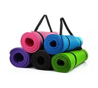 RiToEasysports Sangle de Tapis D'exercice, Bande D'étirement élastique Réglable en Coton pour Tapis de Yoga Pilates, avec Boucle pour un Transport sécurisé, Longueur 94 Cm (A)