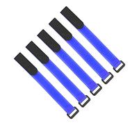 RiToEasysports Sangles de Guidon de Vélo de 19cm, 5 Pièces, Bande de Fixation à Boucle à Crochet en Nylon, Organisateur de Câbles Adhésifs pour Cadre de Vélo, Roue, Tapis de Yoga (BLUE)