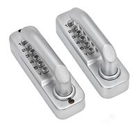 RiToEasysports Serrure à Combinaison Mécanique, Poignée Double Face pour la sécurité des Portes de Clôture en Fer forgé - Entrée sans clé pour Portail de Maison, Alliage de Zinc, Argent, 14 X 4,3 X