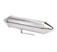 RiToEasysports Shaker Guiro de Haute qualité avec Couleur Vive, Outils Pédagogiques de Musique en Acier Inoxydable, Applicable aux Spectacles de Fête, Argent