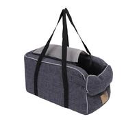 RiToEasysports Siège d'auto pour Chien à Console Centrale avec Poignée Portable, Siège Rehausseur pour Animaux de Compagnie en Tissu de Lin pour Voyage Camping Petits Chiens 19,29 X 8,27 X 9,84