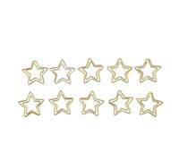 RiToEasysports Small Golden Star Paper Clips - Resistant Cutting Paper Clips for the Office School, 100pcs