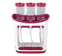 RiToEasysports Station de Remplissage pour Gourde de Purée avec 10 Sachets de Conservation, Presse-purée Semi-solide pour Préparation D'aliments pour bébé