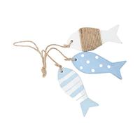 RiToEasysports Style de Pêche animé du Style de Mer de 3 Petits Murs de Poisson Nautiques Coupés Antiques Qui Pendent Devant Le Bar du Restaurant Beach