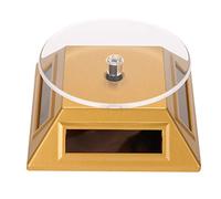 RiToEasysports Support à Bijoux Solaire, Plateau Tournant Rotatif à 360 Degrés, Organisateur pour Montre de Téléphone, Cristal doré (GOLD)