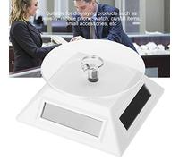 RiToEasysports Support à Bijoux Solaire, Plateau Tournant Rotatif à 360 Degrés, Organisateur pour Montre de Téléphone, Cristal doré (WHITE)